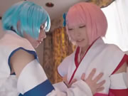 姐妹花 阿部乃美紅＆麻里梨夏 拉子扮演動漫互相愛撫熱吻